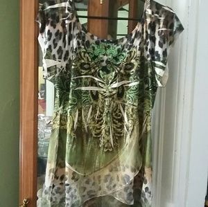 APT. 9 Short Sleeve Printed Top